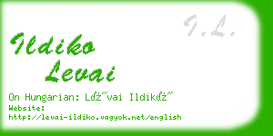 ildiko levai business card